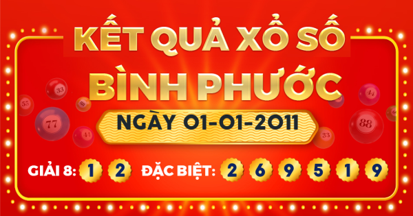 Xổ số Bình Phước ngày 1 tháng 1