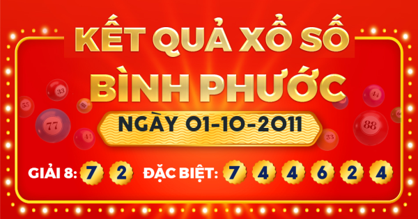 Xổ số Bình Phước ngày 1 tháng 10