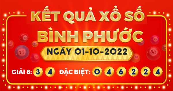 Xổ số Bình Phước ngày 1 tháng 10