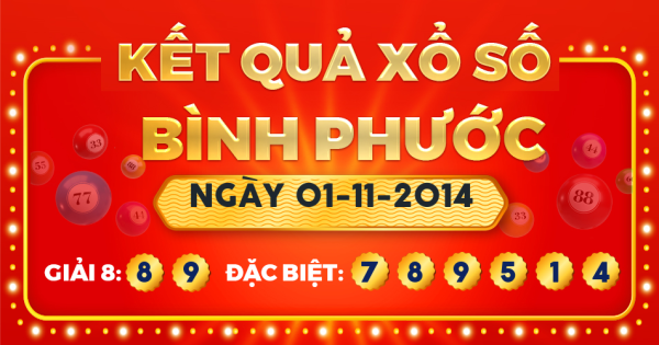 Xổ số Bình Phước ngày 1 tháng 11