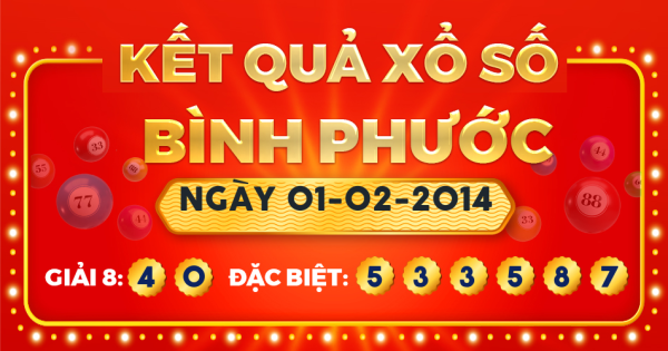 Xổ số Bình Phước ngày 1 tháng 2