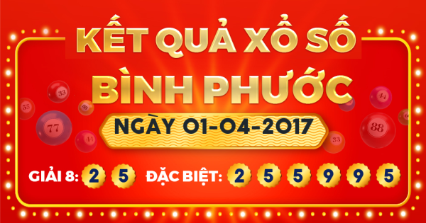 Xổ số Bình Phước ngày 1 tháng 4