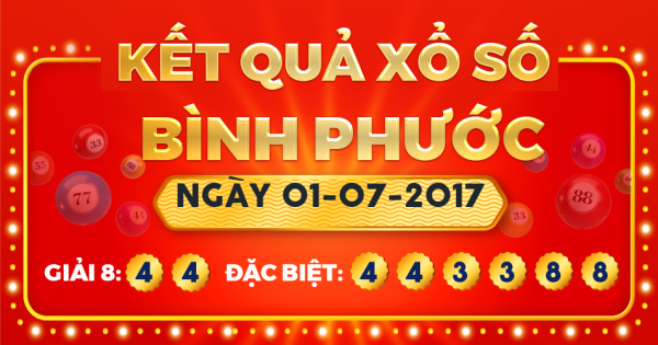 Xổ số Bình Phước ngày 1 tháng 7