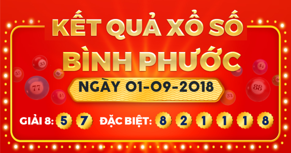 Xổ số Bình Phước ngày 1 tháng 9