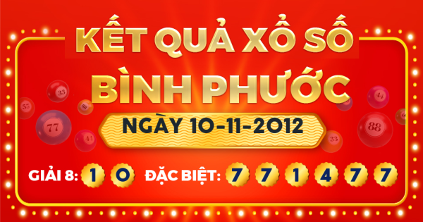 Xổ số Bình Phước ngày 10 tháng 11