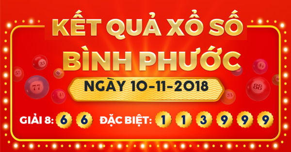 Xổ số Bình Phước ngày 10 tháng 11