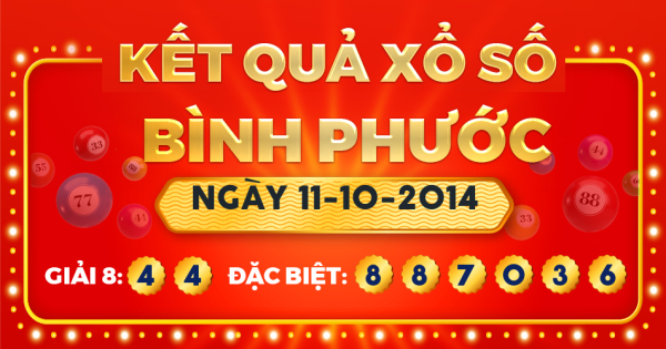 Xổ số Bình Phước ngày 11 tháng 10