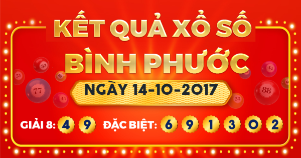 Xổ số Bình Phước ngày 14 tháng 10