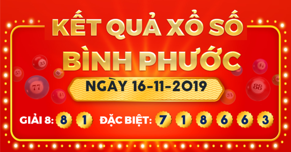 Xổ số Bình Phước ngày 16 tháng 11