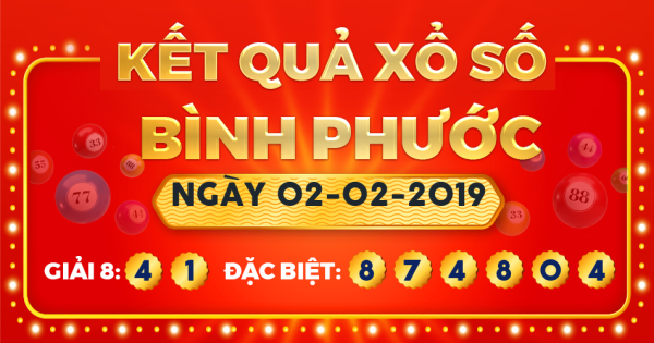 Xổ số Bình Phước ngày 2 tháng 2