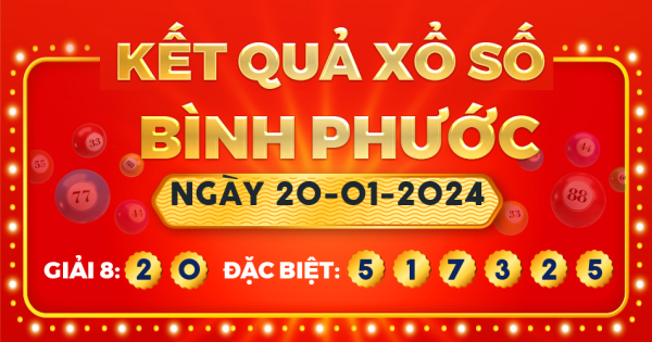 Xổ số Bình Phước ngày 20 tháng 1