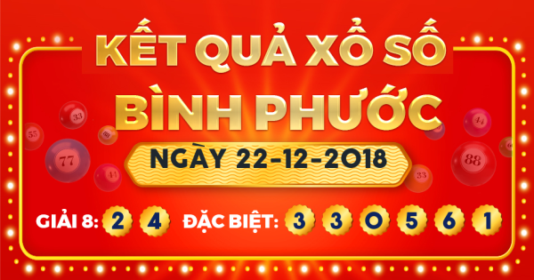 Xổ số Bình Phước ngày 22 tháng 12