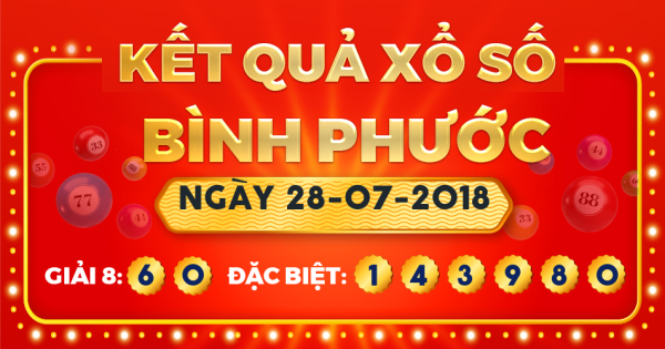 Xổ số Bình Phước ngày 28 tháng 7