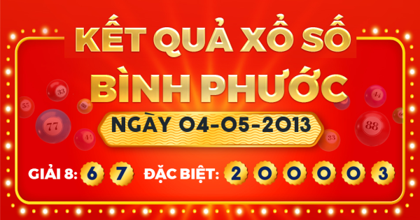 Xổ số Bình Phước ngày 4 tháng 5