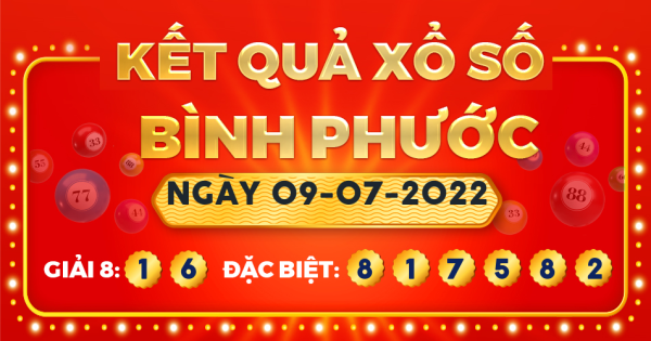 Xổ số Bình Phước ngày 9 tháng 7